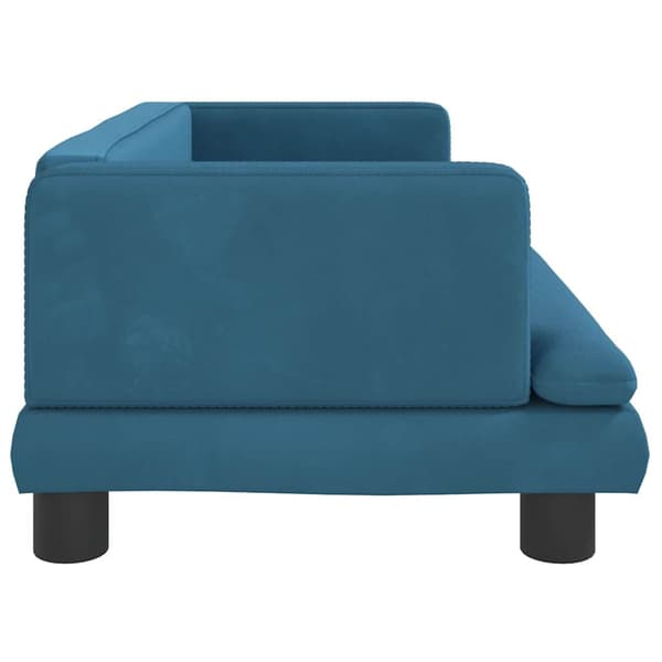 Barnsoffa blå 80x45x30 cm sammet