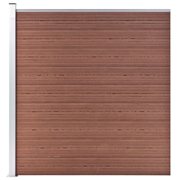 Staketpanel WPC 1737x186 cm brun