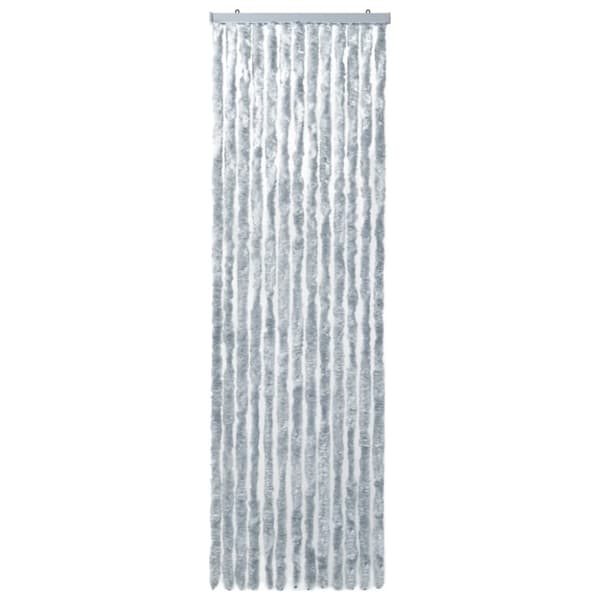 Insektsdraperi vit och grå 56x200 cm chenille