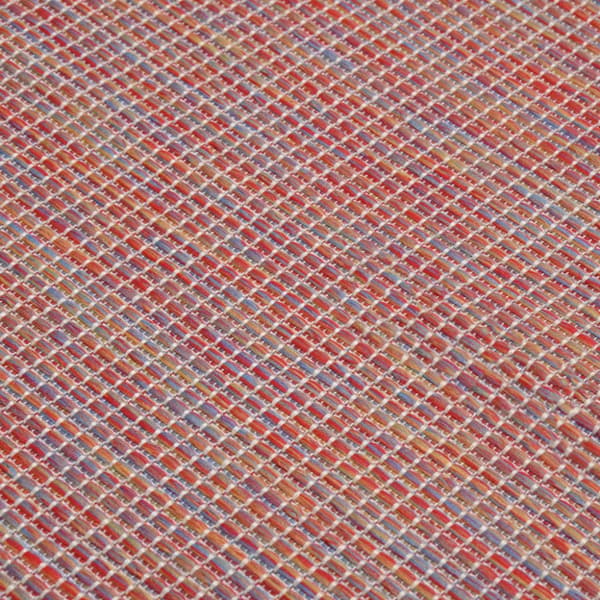 Utomhusmatta plattvävd 80x150 cm röd