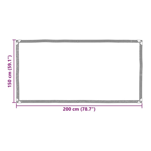 Tarp Transparent 2 x 1,5 m PE