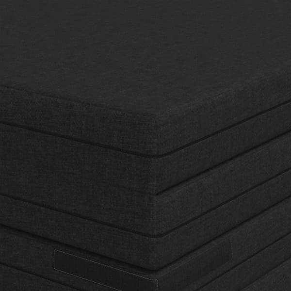 Fällbar Soffbed 140 x 67 x 45 cm Svart