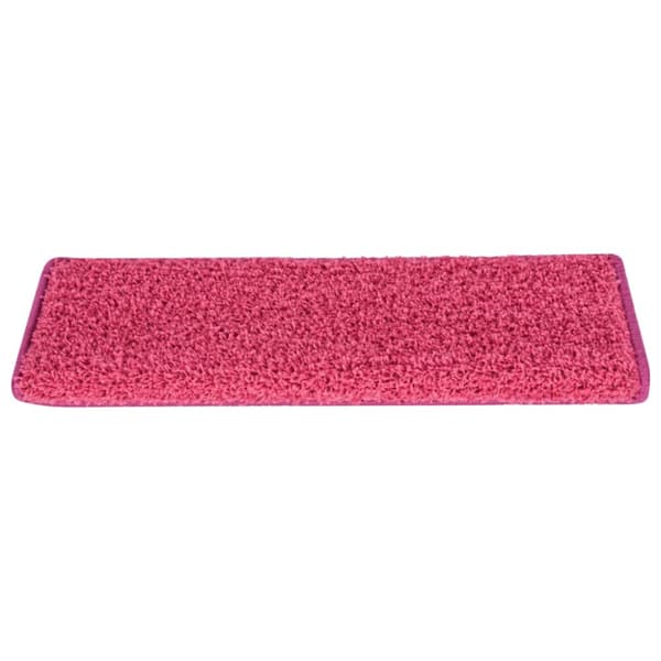 Trappmattor 15 st 65x21x4 cm rosa rektangulär kant