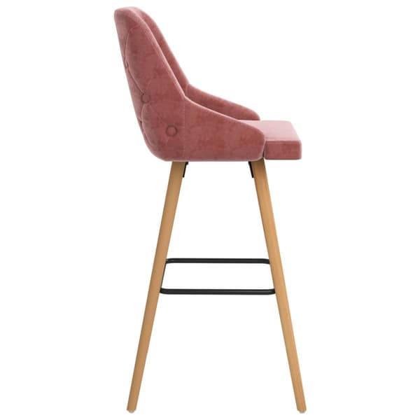 Barstolar 2 st rosa sammet