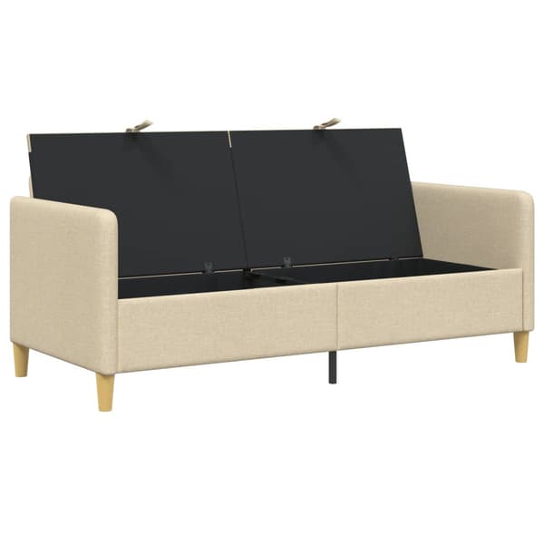 Soffa med förvaring Gräddvit 172 x 78 x 87 cm Polyester