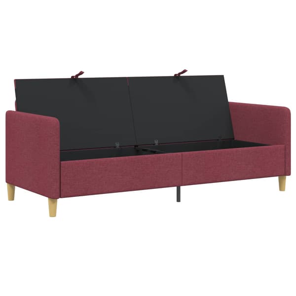 Soffa med förvaring Vinröd 192 x 78 x 87 cm Polyester