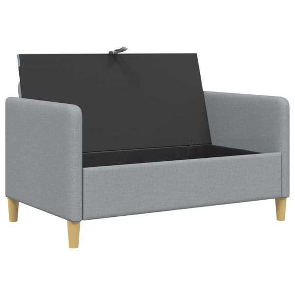 Soffa med förvaring Ljusgrå 122 x 78 x 87 cm Polyester
