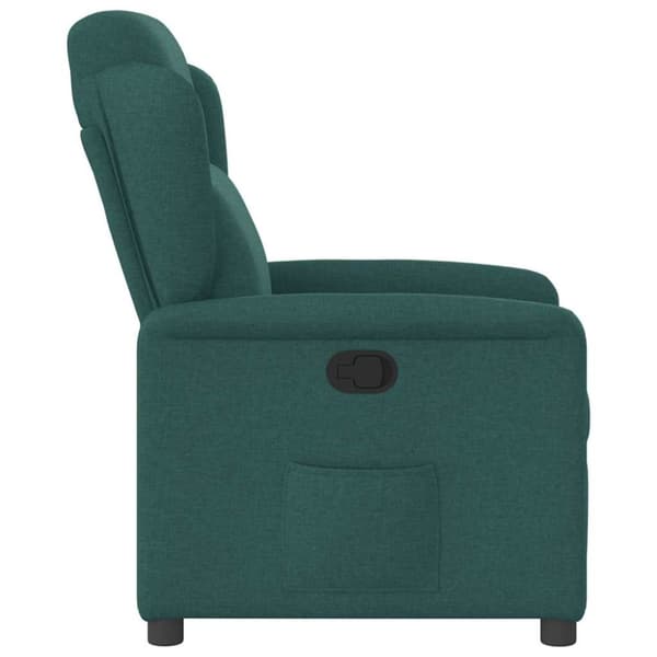 Reclinerfåtölj mörkgrön tyg