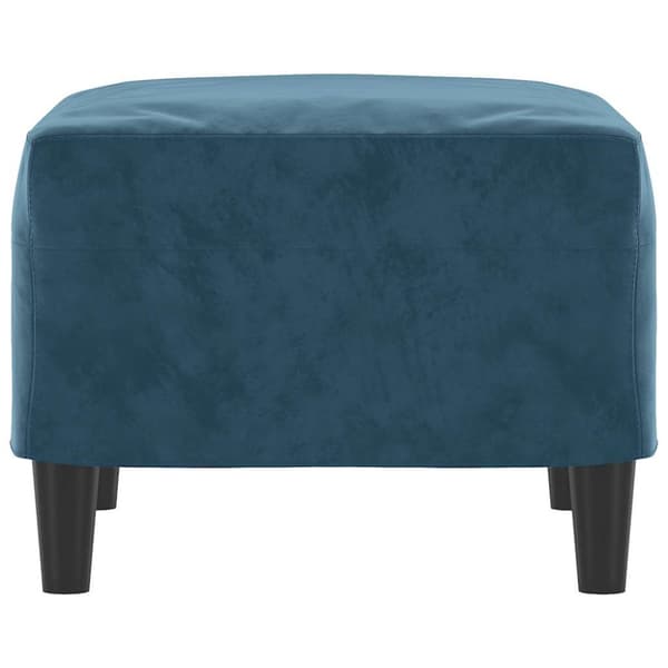 Fotpall blå 60x50x41 cm sammet