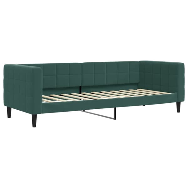 Dagbädd med madrass mörkgrön 80x200 cm sammet