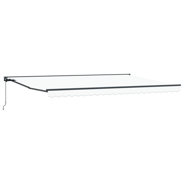 Markisram Vit 500 × 300 cm Polyester med PU-beläggning