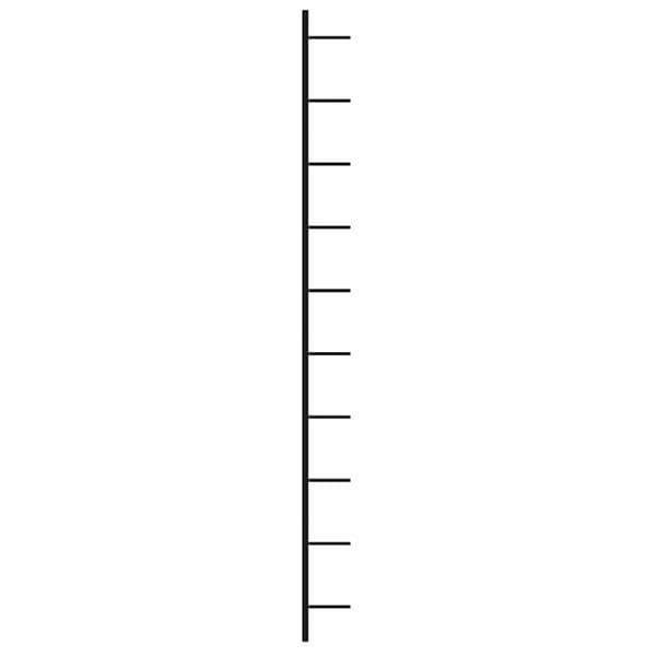 Väggmonterat vinställ för 10 flaskor svart metall