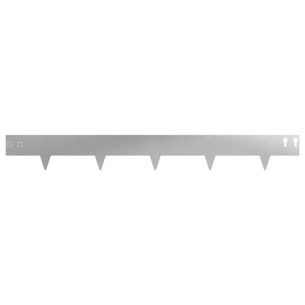Kant för gräsmatta 20 pcs 100 x 12 cm Stål Silver