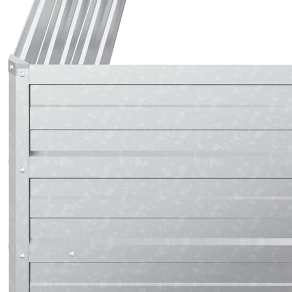 Odlingslåda upphöjd galvaniserat stål 100x40x77 cm silver