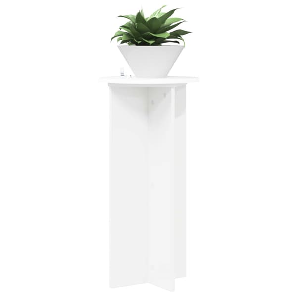 Växtställ 2 pcs Vit Ø40 x 80 cm Konstruerat trä