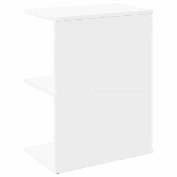 Sängbord vit 46,5x29x61 cm konstruerat trä
