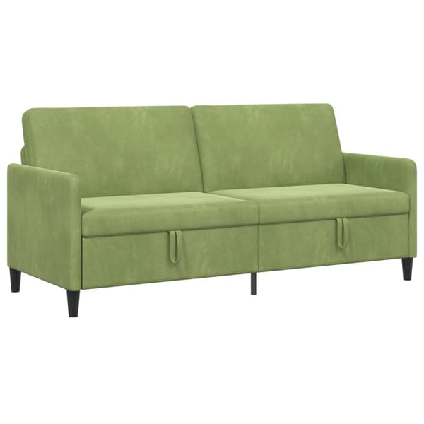 Soffa med förvaring Ljusgrön 192 x 78 x 87 cm Polyester