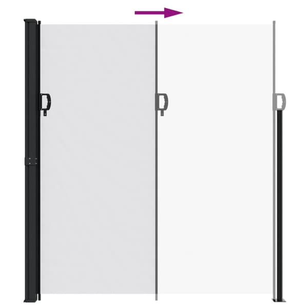 Infällbar sidomarkis vit 220x600 cm