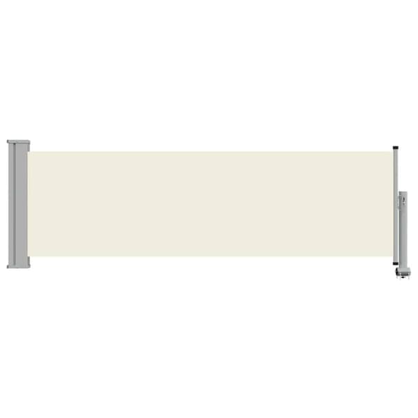 Infällbar sidomarkis 80x300 cm gräddvit