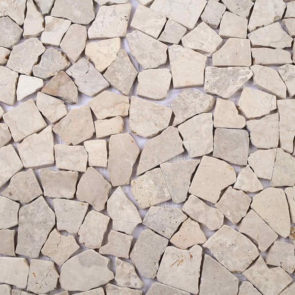 Mosaikplattor Gräddvit 30 x 30 cm Marmor