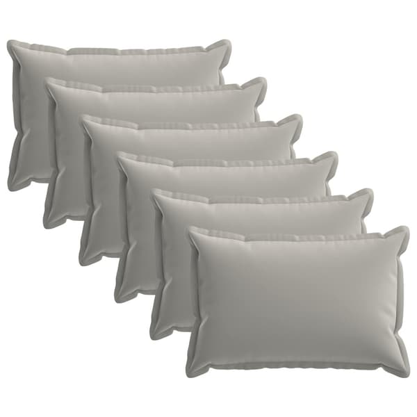 Kuddöverdrag 6 st HOUTEN Grå 30 x 50 cm Polyester