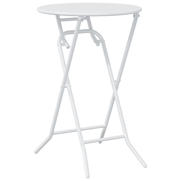 Trädgårds Bistro Set 3 pcs Vit Stål
