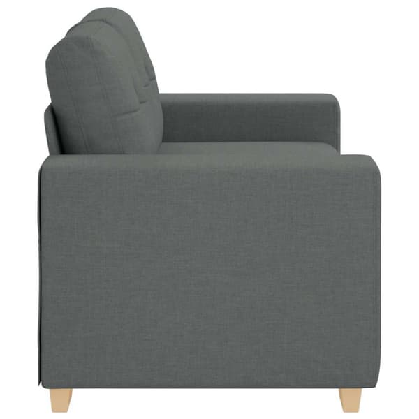 Loveseat soffa mörkgrå 160x77x82 cm tyg