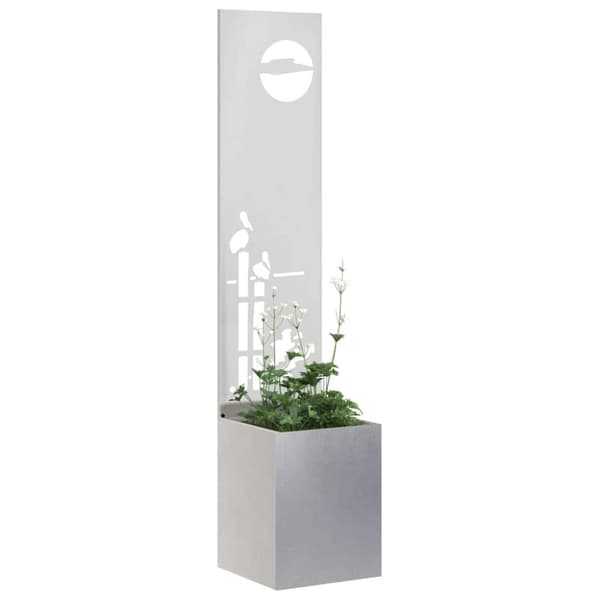 Trädgårds integritetsskärm Silver 32 x 150 cm Rostfritt stål