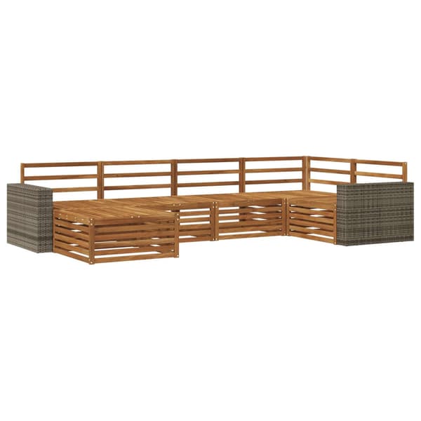 Utomhussoffset 6 pcs Naturlig