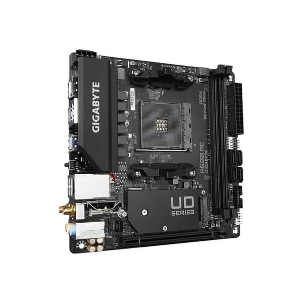 Gigabyte A520I AC - 1.0 - moderkort - mini ITX - Socket AM4 - AMD A520