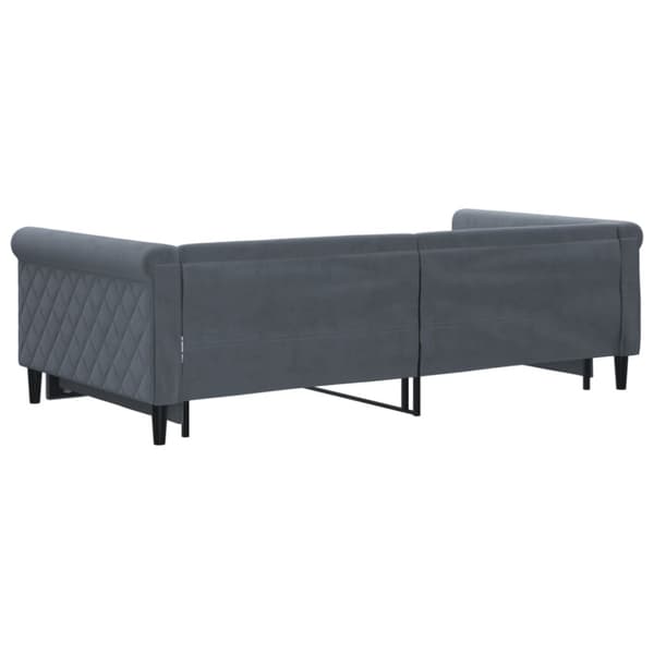Dagbädd utdragbar mörkgrå 100x200 cm sammet