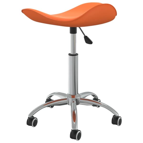 Kontorsstol orange konstläder