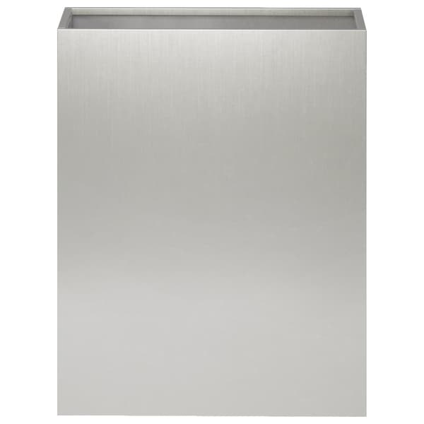 Trädgårdsplanterare 2 st Silver 40 x 20 x 40 cm Rostfritt stål