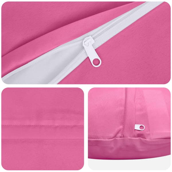 Kuddöverdrag 6 st HEERLEN Rosa Ø 50 cm Polyester