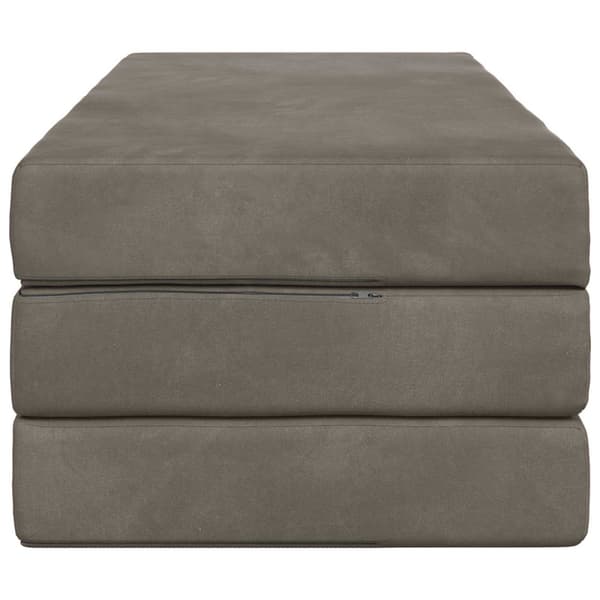 Fällbar Soffbed 160 x 67 x 45 cm Ljusgrå