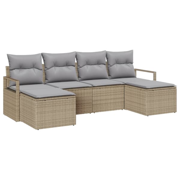 Soffset 6 pcs Beige konstrotting