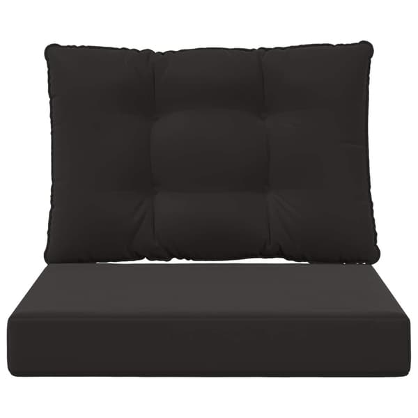 Utomhus Soffa Kudde 2 pcs Svart Polyester