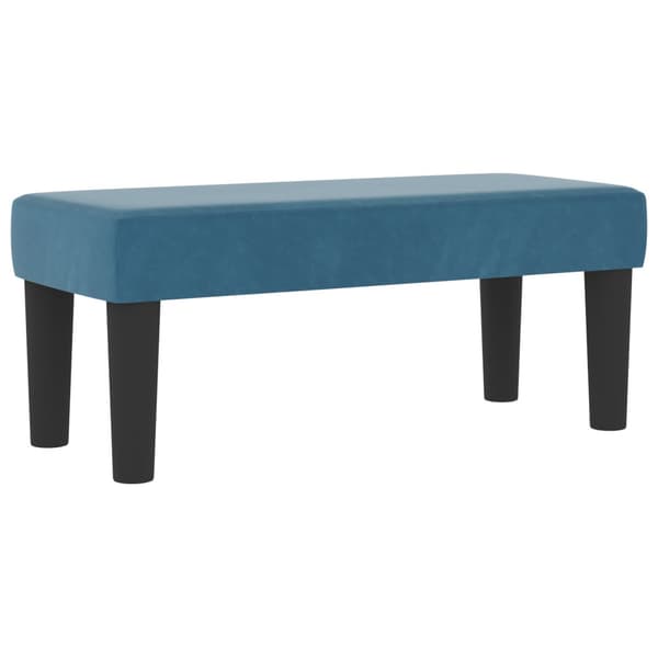 Bäddfjäder med madrass Mörkblå 100 x 200 cm Sammet