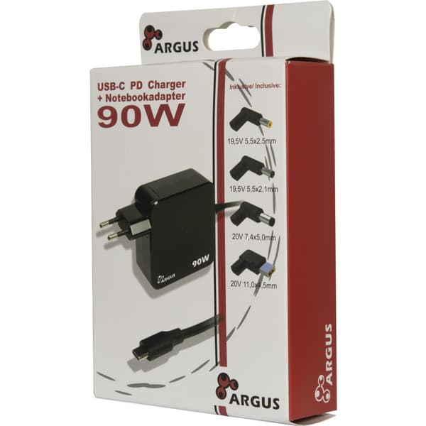 Argus strömadapter - 24 pin USB-C - 90 Watt