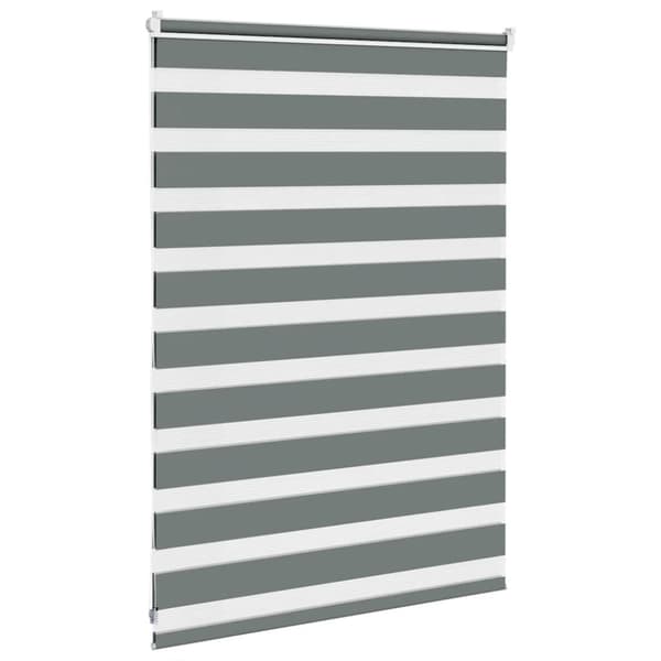 Rullgardin zebra mörkgrå 105x100 cm tyg bredd 100,9cm polyester