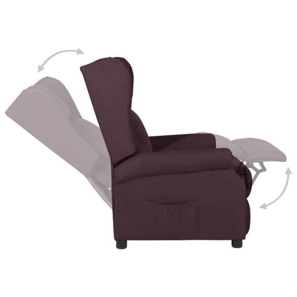 Reclinerfåtölj gräddvit tyg