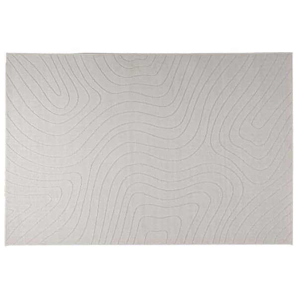 Områdesmattor Rektangulär PALMERAS Kräm 280 x 200 cm Polyester