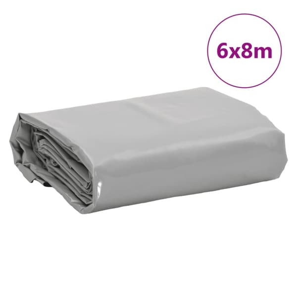 Presenning grå 6x8 m 650 g/m²