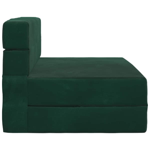 Fällsoffa säng Mörkgrön 190 x 100 x 15 cm Sammet