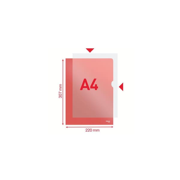 Aktmapp ESSELTE A4 0,11 röd 100/fp