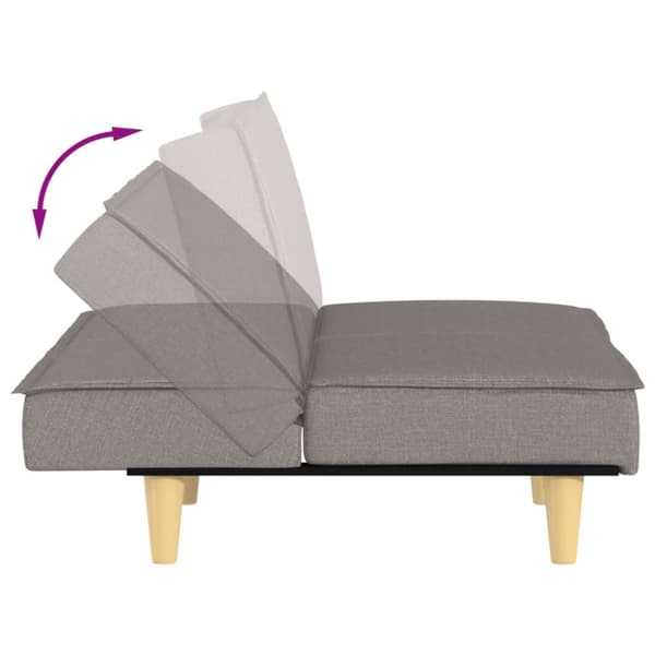 Bäddsoffa taupe tyg