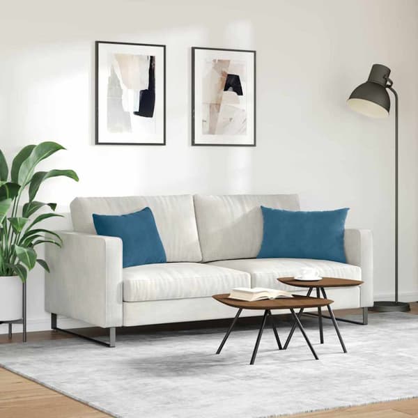 Sofakuddar 2 pcs Blå 60 x 40 cm Kordread tyg
