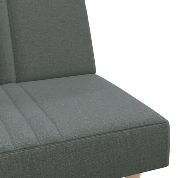 Bäddsoffa mörkgrå tyg