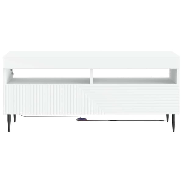 LED TV-skåp Vit Konstruerat trä