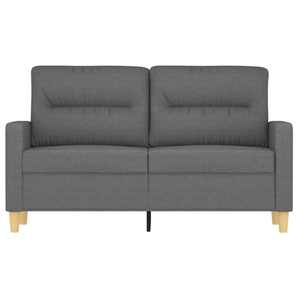 Soffa 2-sits mörkgrå 120 cm tyg